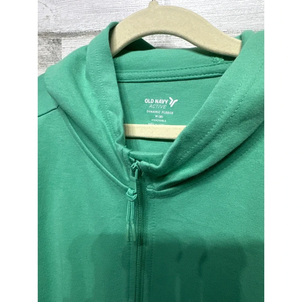Old Navy Hoodie Jacket Girls 8 Medium Green Dynamic‎ Fleece NWT